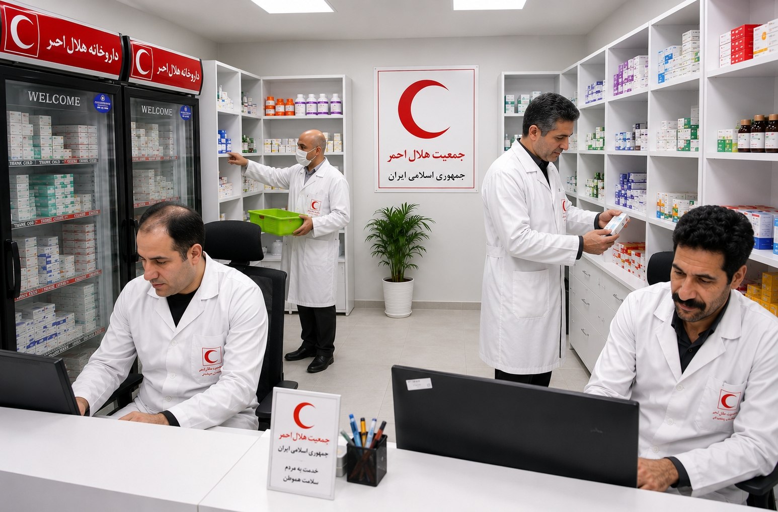 ارائه بیش از ۶۰۰ هزار خدمت دارویی در ۳۸ داروخانه جمعیت هلال‌احمر