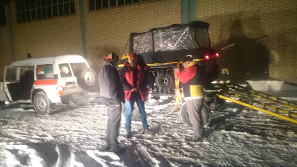 رها سازی خودروی گرفتار در روستای اسپراخون تبریز