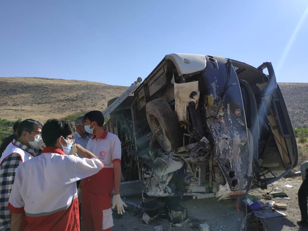 امدادرسانی به حادثه تصادف مرگبار در چهار محال و بختیاری
