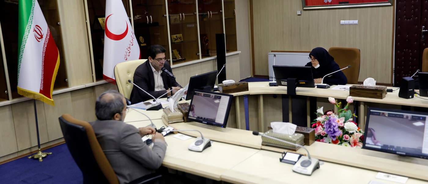 جلسه ویدئو کنفرانس روسای جمعیت‌های هلال‌احمر منطقه منا و آرکو برگزار شد