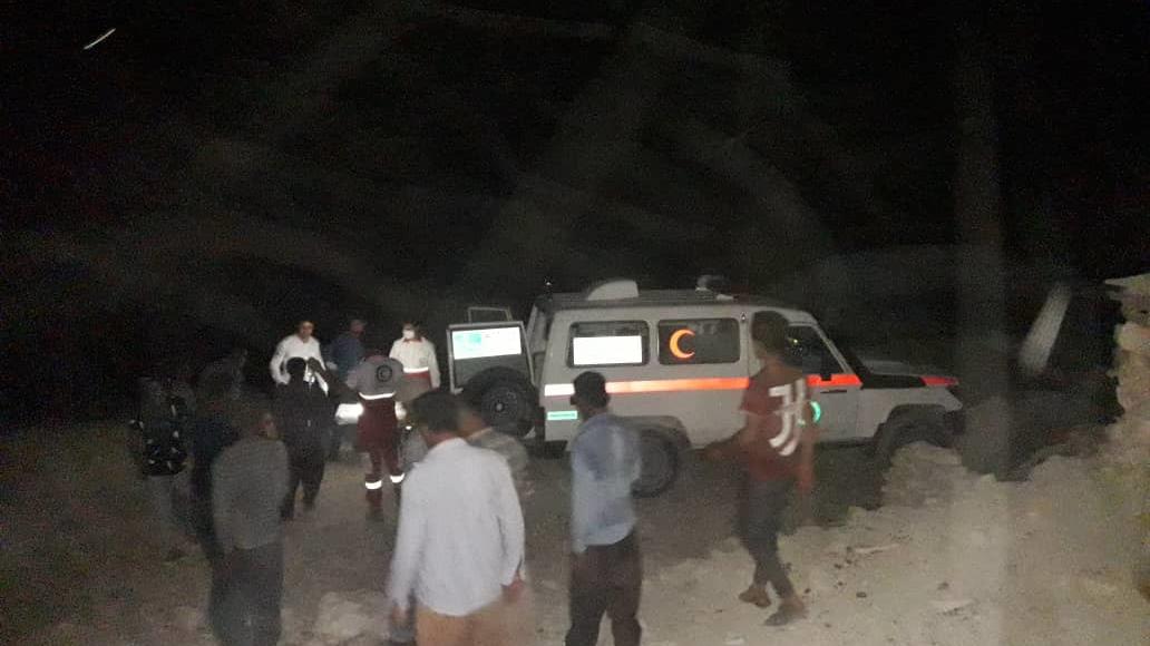 7 ساعت تلاش امدادگران باغملک برای نجات چوپان گرفتار در ارتفاعات روستای پوتو  