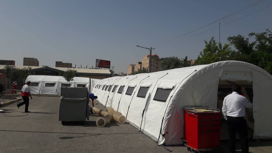 بیمارستان صحرایی هلال احمر استان تهران در بهارستان برپا شد