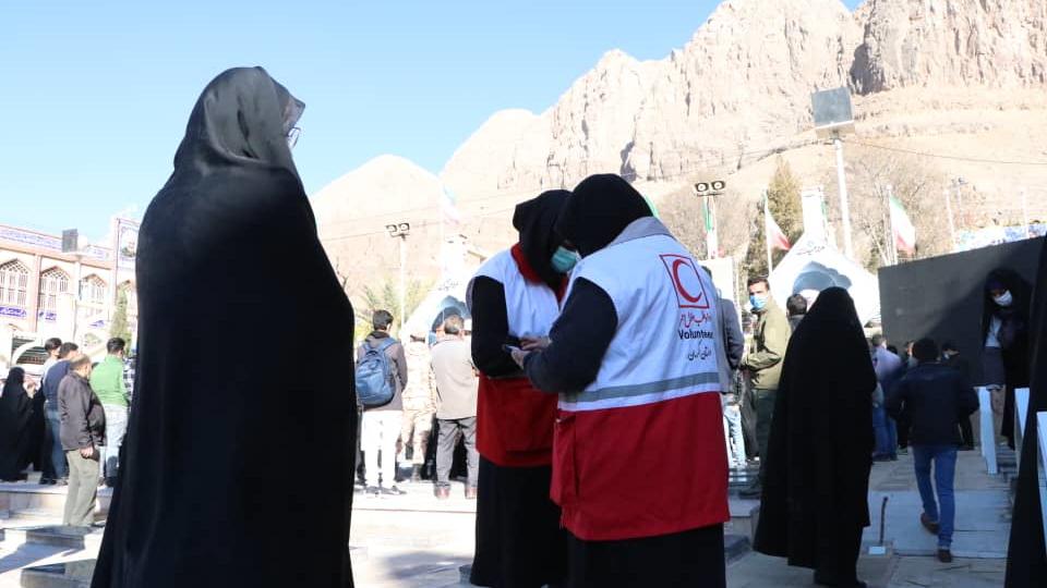 امدادرسانی هلال‌احمر کرمان به 21 نفر در  مراسم سالگرد شهادت سردار سلیمانی