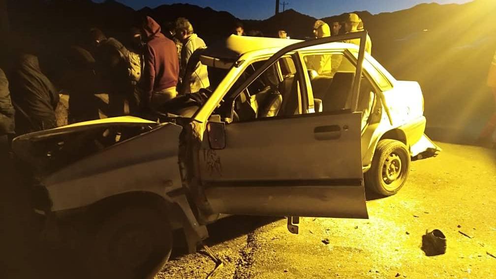 امدادرسانی به 5 مصدوم حادثه تصادف 2 پراید در تفت