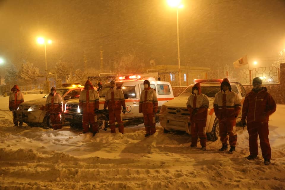 امدادرسانی به بیش از ۱۰۰۰ نفر از متاثران حوادث برف و کولاک در خراسان شمالی
