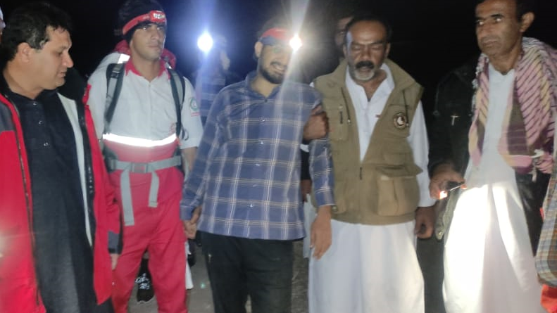 نجات فرد مفقود شده در کوهستان گوهرکوه خاش 
