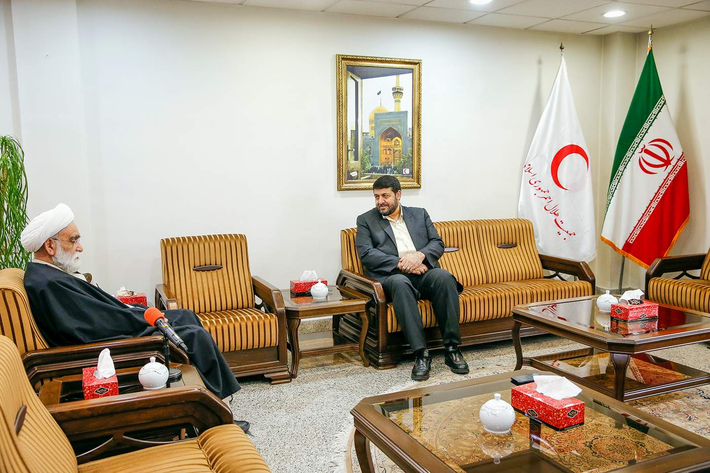 دیدار دکتر کولیوند با نماینده ولی فقیه در جمعیت هلال احمر/ گزارش تصویری