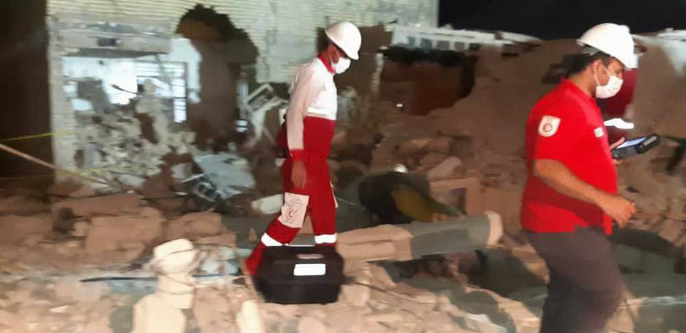 انفجار گاز در منطقه قلعه چنعان شهرستان کارون/۷ تیم امدادونجات هلال‌احمر اعزام شدند