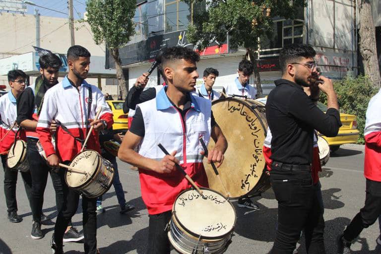 برگزاری مراسم عزاداری هیئت حضرت علی اکبر(ع) جمعیت هلال احمر استان اردبیل