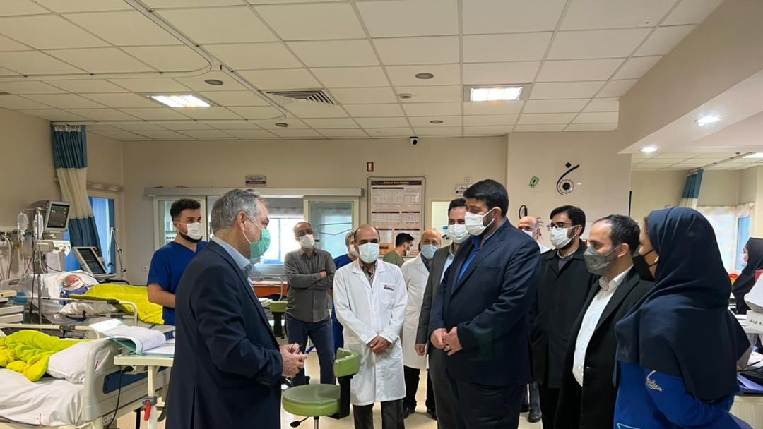 بازدید رئیس جمعیت هلالاحمر از بیمارستان نورافشار