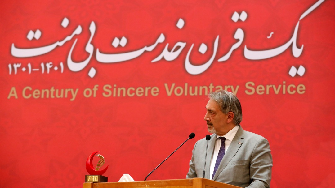 رئیس فدراسیون بینالمللی صلیب سرخ و هلالاحمر: امروز هلالاحمر ایران از مقتدرترین جمعیتهای ملی در سراسر دنیاست/ تلاش فدراسیون برای رفع تحریمها از اقدامات بشردوستانه