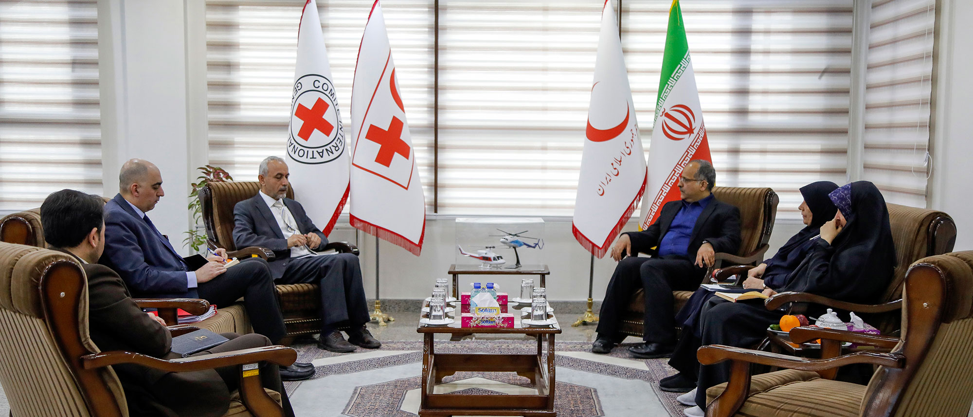 دیدار نمایندگان سازمان ملل با دبیرکل جمعیت هلالاحمر و گفتوگو در مورد کمکرسانی به مناطق سیلزده
