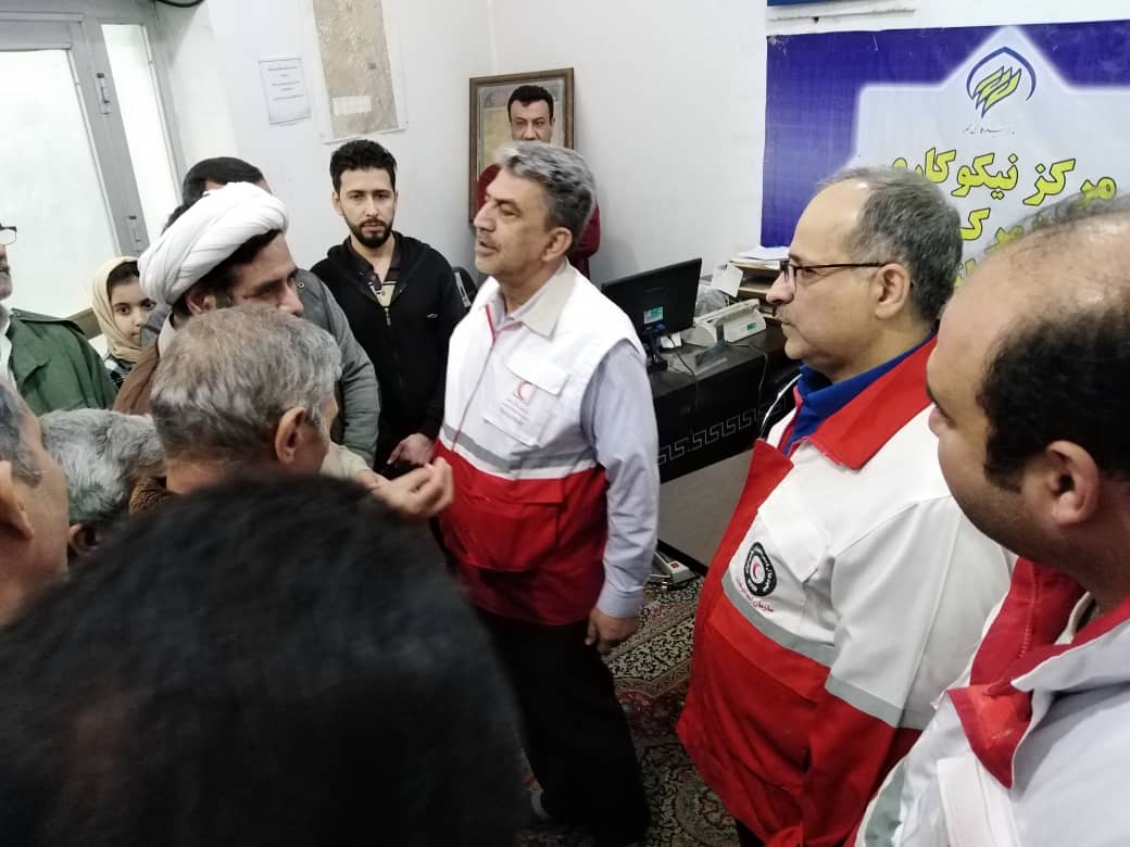 بازدید دبیرکل جمعیت هلال‌احمر از منطقه شهرک دانشگاه اهواز و مناطق تحت‌تاثیر سیلاب کارون/ گزارش تصویری