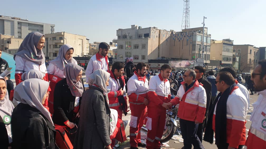 خدمات‌رسانی هلال احمر به ۴ هزار نفر در مراسم تشییع پیکر سردار صلح و امنیت در تهران