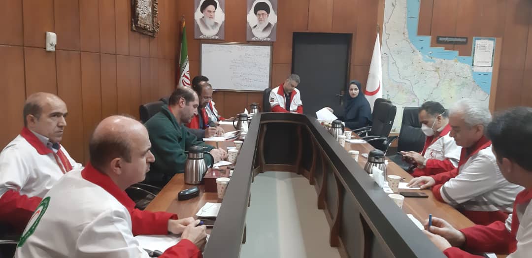 برگزاری جلسه ستاد پیشگیری از انتقال کرونا در جمعیت هلال احمر استان گیلان