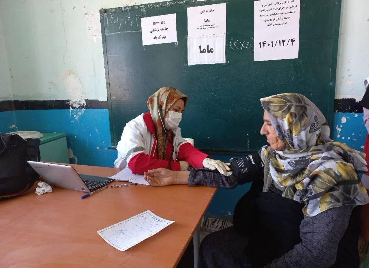 برخورداری ۲۴۵ نفر از خدمات کاروان سلامت هلالاحمر در روستای ابوذرِ کلاله/خانه هلال مهدیه افتتاح شد