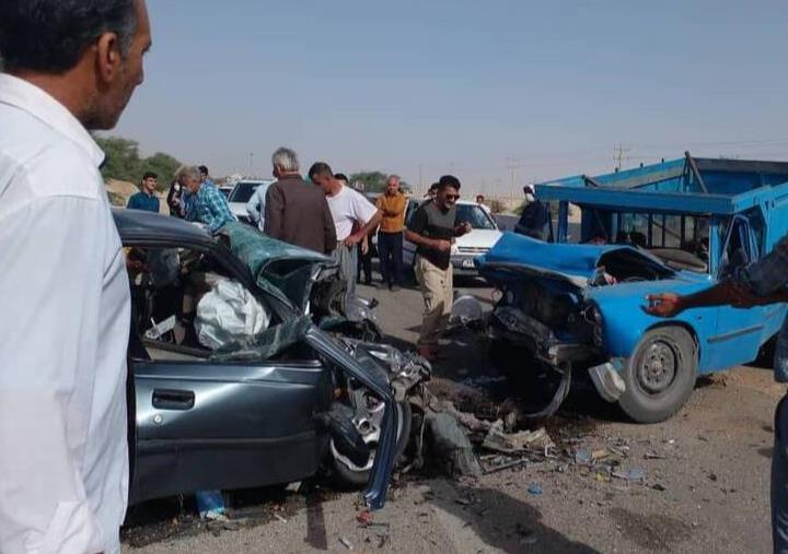 جان باختن 6 نفر بر اثر تصادف وانت نیسان با پژو