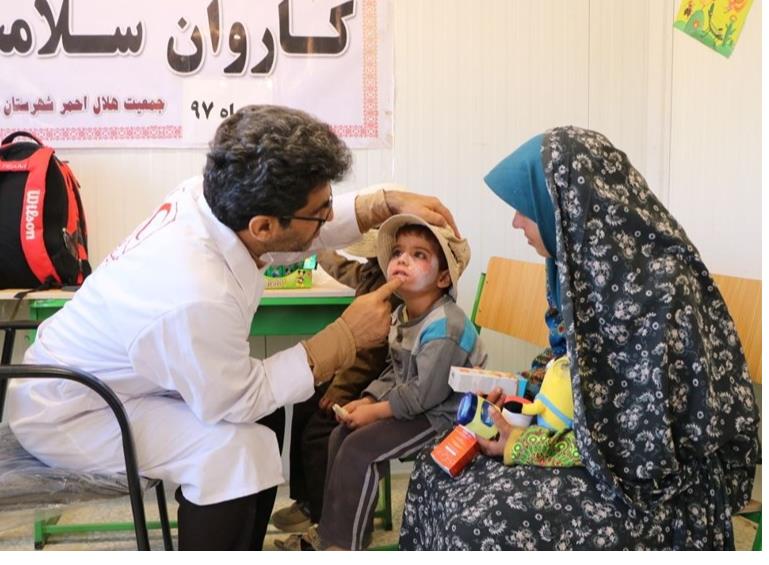 اعزام کاروان سلامت هلالاحمر سمنان به مناطق محروم استان