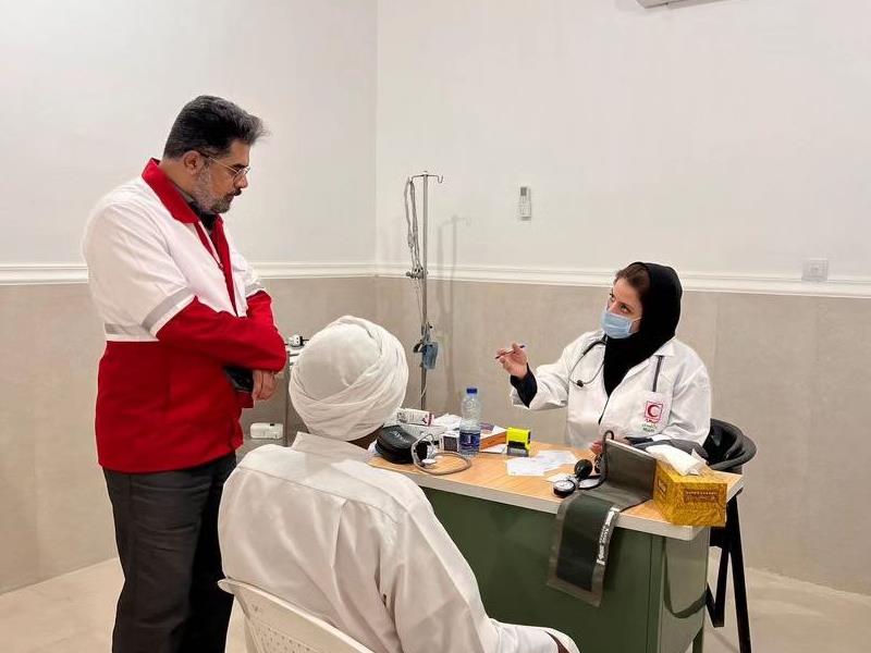 ارائه خدمات درمانی کاروان نذر خدمت به بیش از ۶۰۰ نفر در قشم