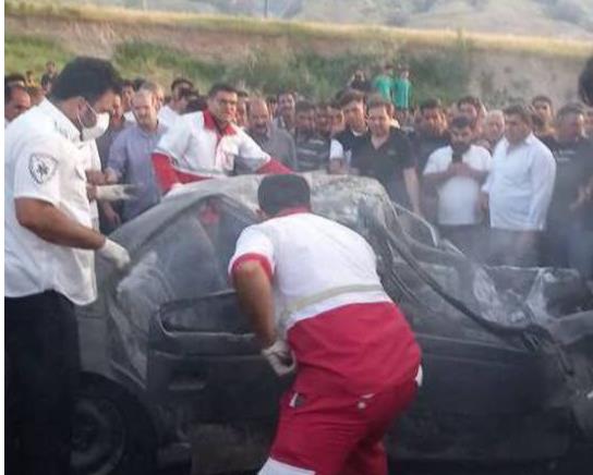 تصادف کمپرسی با پژو ۴۰۵ در محور بدره به دره شهر با ۴ فوتی
