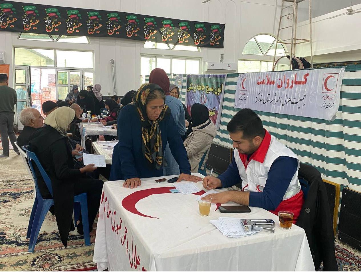 بهرهمندی ۲۰۰ نفر از خدمات رایگان کاروان سلامت هلالاحمر در بندرگز