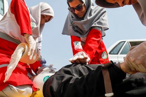 ماموریت نجات‌بخش پزشکان داوطلب هلال‌احمر در زنجان