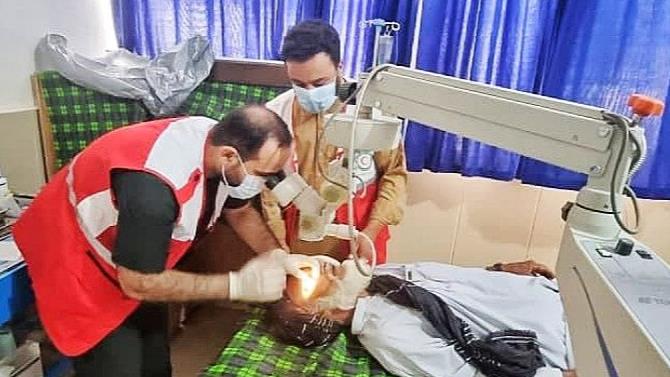 توسعه دیپلماسی سلامت هلال‌احمر؛راه‌اندازی بخش چشم‌پزشکی پیشرفته در درمانگاه «زرنج»