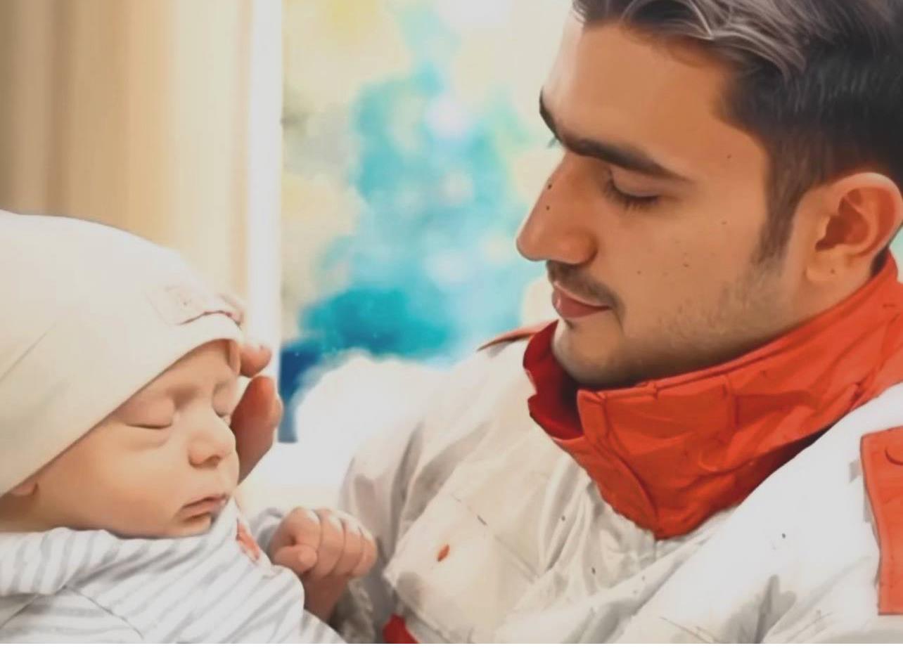 تولد یادگار شهید امدادگر دفاع مقدس ١٢ روزه / رایان، فرزند شهید "یاسر زیوری" چشم به جهان گشود