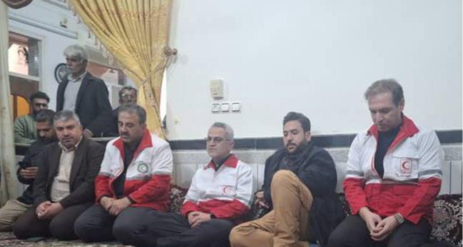دیدار مدیرعامل جمعیت هلالاحمر فارس، با خانواده امدادگر شهید محمد قربان