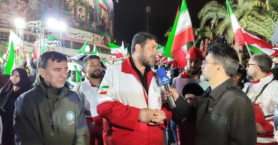 حضور رئیس جمعیت هلالاحمر در تجمعات مردمیشهر تهران/ فیلم